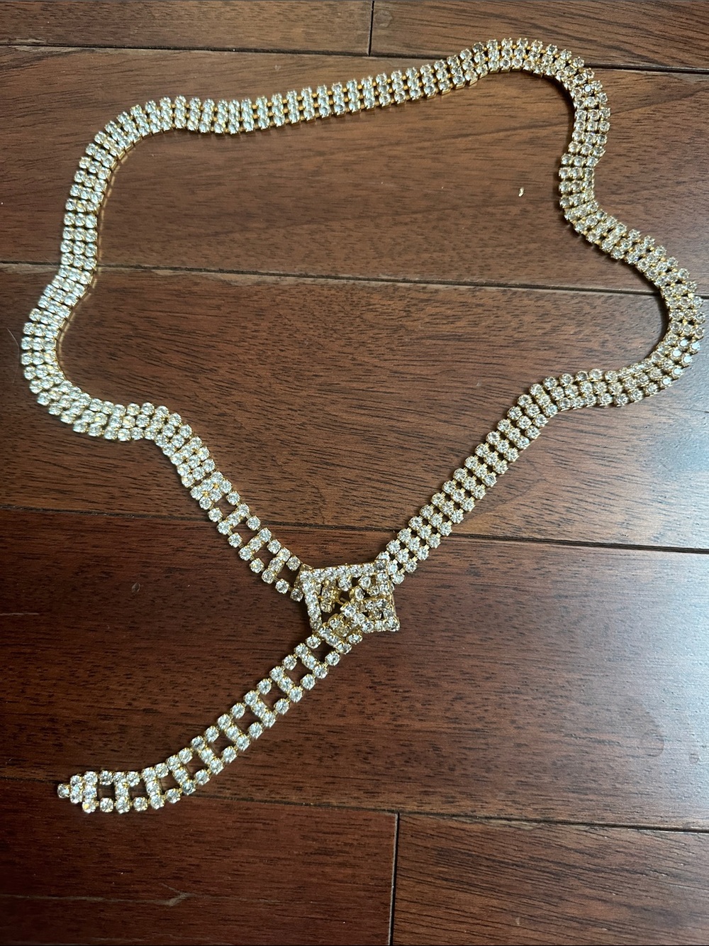 Vintage Gorgeous Elegant Gold Rhinestone Belt